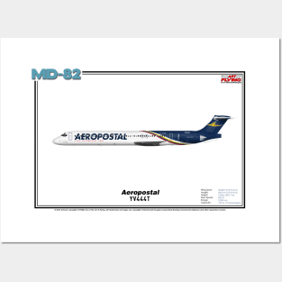 McDonnell Douglas MD-82 - Aeropostal (Art Print) Posters and Art